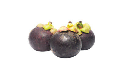 Fresh Mangosteens isolated