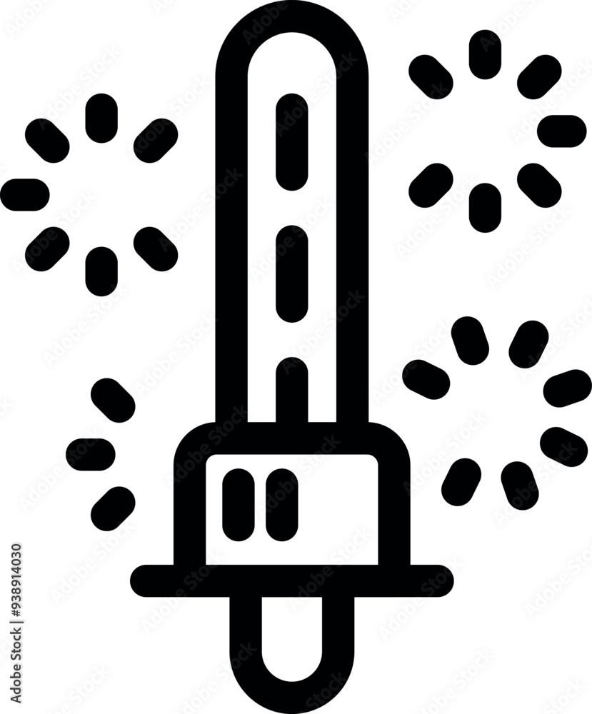 Poster sparkler firework exploding with sparks for new year celebration