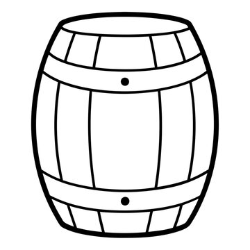 recommend clip art: Barrel drawing line art vector illustration
