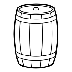 Barrel drawing line art vector illustration