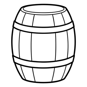 recommend clip art: Barrel drawing line art vector illustration