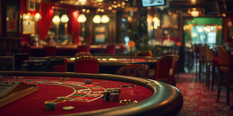 Casino room background.