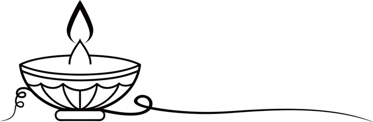 deepavali lineart, diwali icon lineart,Diwali Candles line art,Diwali element vector