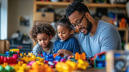 A multicultural family organizing the garage, sorting tools and toys with teamwork and efficiency.