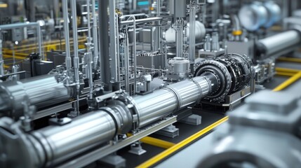 Factory Producing Hydrogen Fuel Cells Efficiently on a Modern Assembly Line