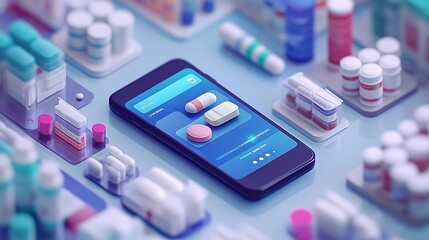 Mobile Phone Ordering Medicine Online App