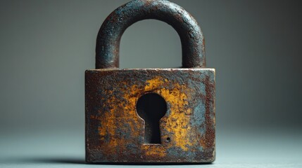Rusty Padlock Close-up