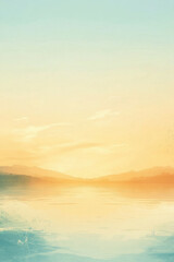 Fototapeta premium Summer Gradient Background, A beautiful beige and pastel yellow gradient background with blue overlay, creating a warm and inviting atmosphere reminiscent of summer and autumn
