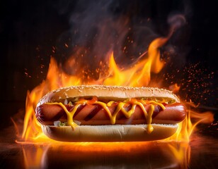 Flaming Hot Dog