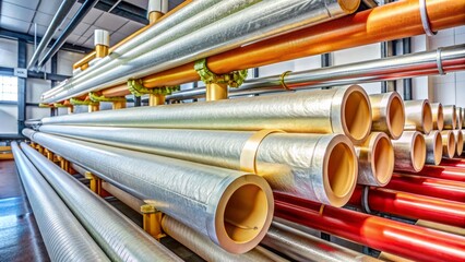 Insulated Pipes In A Residential Or Industrial Setting, Protecting From Temperature Loss Or Condensation.