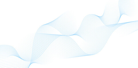 White wave curve lines banner background design. Abstract soft wave lines dynamic flowing blue isolated background. Vector Illustration of the gray pattern of lines. stripes on white.	
