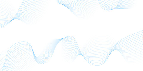 White wave curve lines banner background design. Abstract soft wave lines dynamic flowing blue isolated background. Vector Illustration of the gray pattern of lines. stripes on white.	
