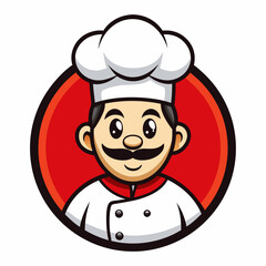 Chef Mascot Logo art vector illustration