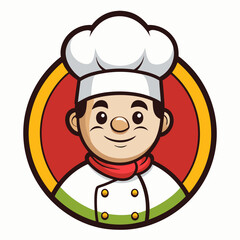 Chef Mascot Logo art vector illustration