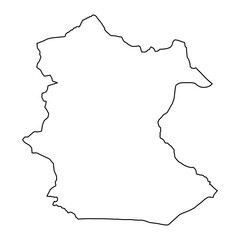 Skardu district map, administrative division of Pakistan. Vector illustration.