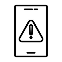 Danger Alert Vector Line Icon Design