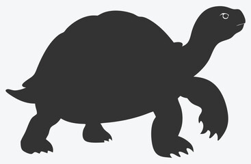 Majestic Tortoise Silhouette  Premium Vector Illustration
