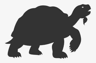 Majestic Tortoise Silhouette  Premium Vector Illustration