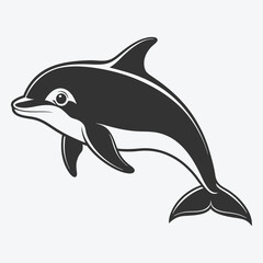 Fototapeta premium Vaquita Silhouette Vector Stunning Marine Life Illustration in Crisp Detail