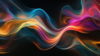 Obraz premium Abstract, swirls, colors, blue, pink, gold, flowing, movement, vibrant, design, art, background, texture, light, patterns, wave, energy, colorful, modern, dynamic, visual, captivating, glossy, fluid