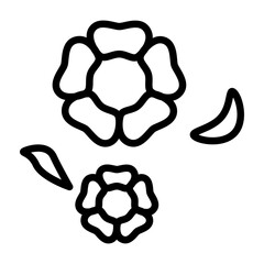 Sakura Vector Line Icon Design