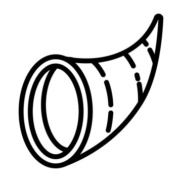 Cornocopia Vector Line Icon Design