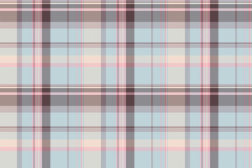Border pattern plaid textile, lumberjack fabric seamless check. Attire tartan background texture vector in light and pastel colors.