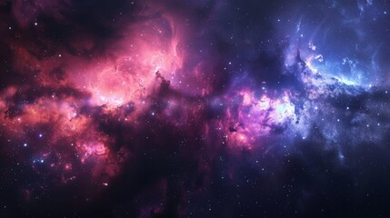 Obraz premium A colorful galaxy with a purple and blue swirl