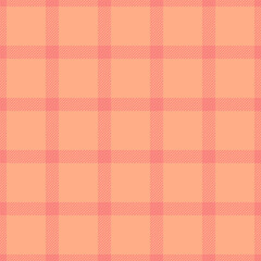 Trendy texture vector textile, guy tartan fabric pattern. Kitchen plaid background check seamless in red and orange colors.