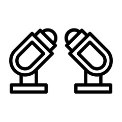 Parade Lighting Vector Line Icon Design