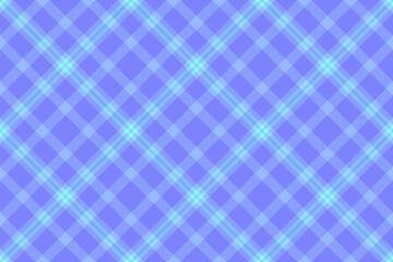 Traditional fabric background plaid, baby tartan check pattern. Short seamless textile vector texture in blue and teal colors.