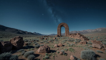 Verborgene Ruinen unter dem Sternenhimmel