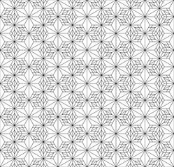 Seamless geometric pattern.Woodwork style kumiko.For shoji screen.Great design for any purposes. Japanese pattern background vector. Japanese traditional wall.Fine lines.