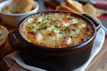 Cassolette gratin&eacute; de poisson ou st jacques. Fish or scallop cassolette au gratin.