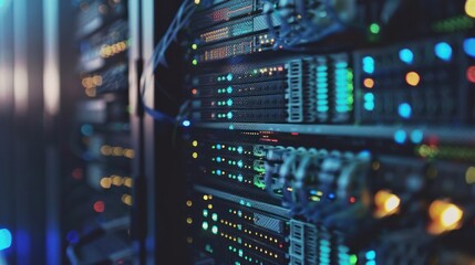 Fototapeta premium Server Racks in a Data Center