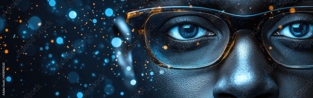 Poster an it specialist examines data for potential privacy leaks using advanced ai technology