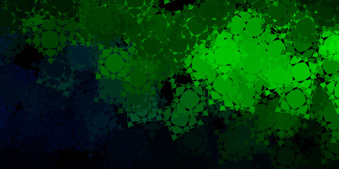 Obraz premium Dark Green vector pattern with polygonal shapes.