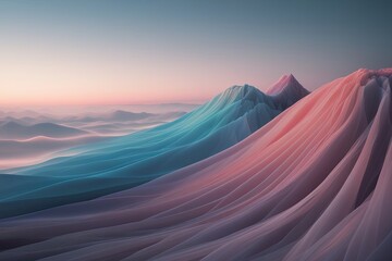Serene Multi-Layered Visualization with Gentle Colors and Fluid Motion