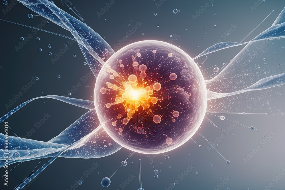 Poster ethereal particles in 3d visualization: exploring nanotechnology and biotechnology