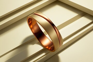 Revolutionary Twisting Band Design with Bright Ivory Background