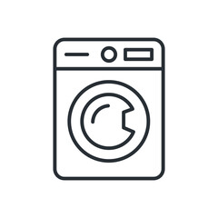 Washing machine line icon. Washer. Isolated vector illustration	
