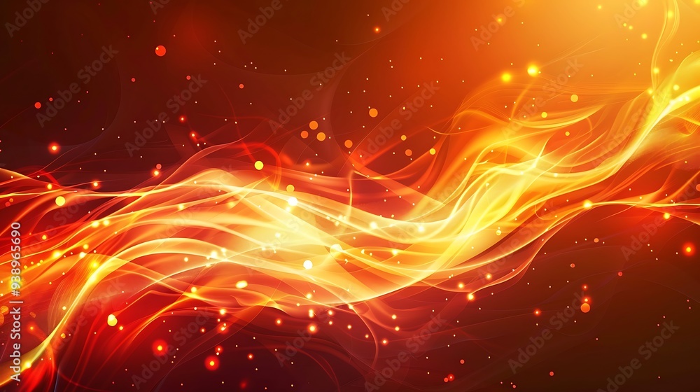 Poster abstract fire lights vector background. eps 8 vector file included