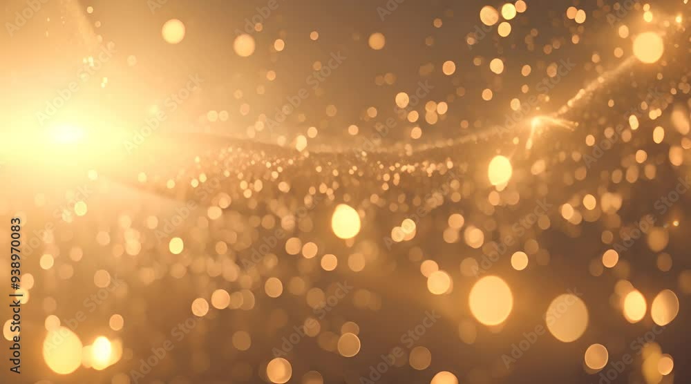 Poster abstract motion background shining gold particles gold glitter background with sparkle shine light c
