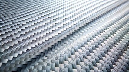 Fototapeta premium Sleek white carbon fiber texture with subtle weave pattern and gentle curves, evoking high-tech innovation, speed, and premium quality in modern design and engineering.