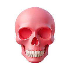 Obraz premium 3D PNG Image of a skull on a transparent background, Halloween
