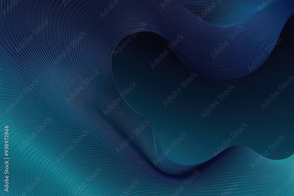 Poster deep navy cerulean gradient swirl background with engaging retro wave texture