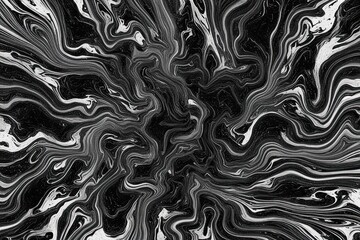 Dynamic Grainy Background with Swirling Black and White Textures