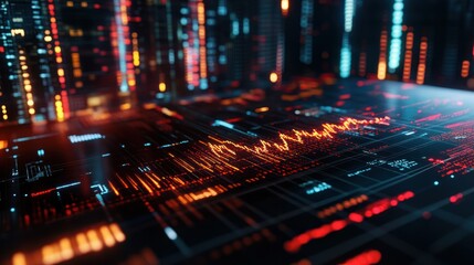Obraz premium wide financial stock market financial report information data background