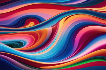 Vibrant Color Spectrum Abstract Waves for Dynamic Visual Art