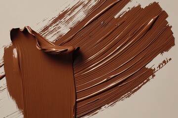 Brown Paint Texture Isolated on Light Background for Design Use
